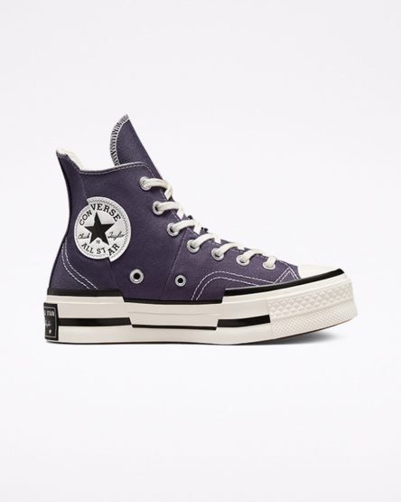 Zapatillas Altas Converse Chuck 70 Plus Mujer Moradas Negras | PE 87EWP0